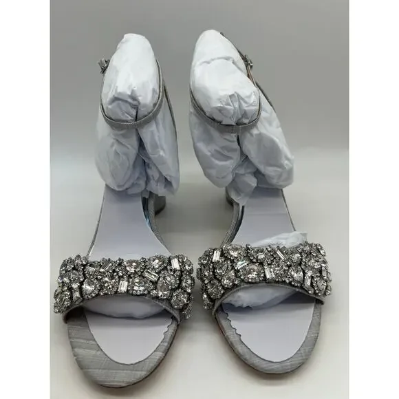 Badgley Mischka Women's Jill Chrystal Embellished Block Heel MP5331 Size 9.5 NIB - Picture 11 of 12